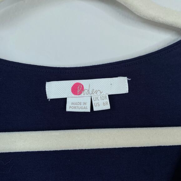 BODEN Ellen Navy Blue Jersey Knit Faux Wrap Jumpsuit Size 6 Wide Leg - Picture 5 of 8